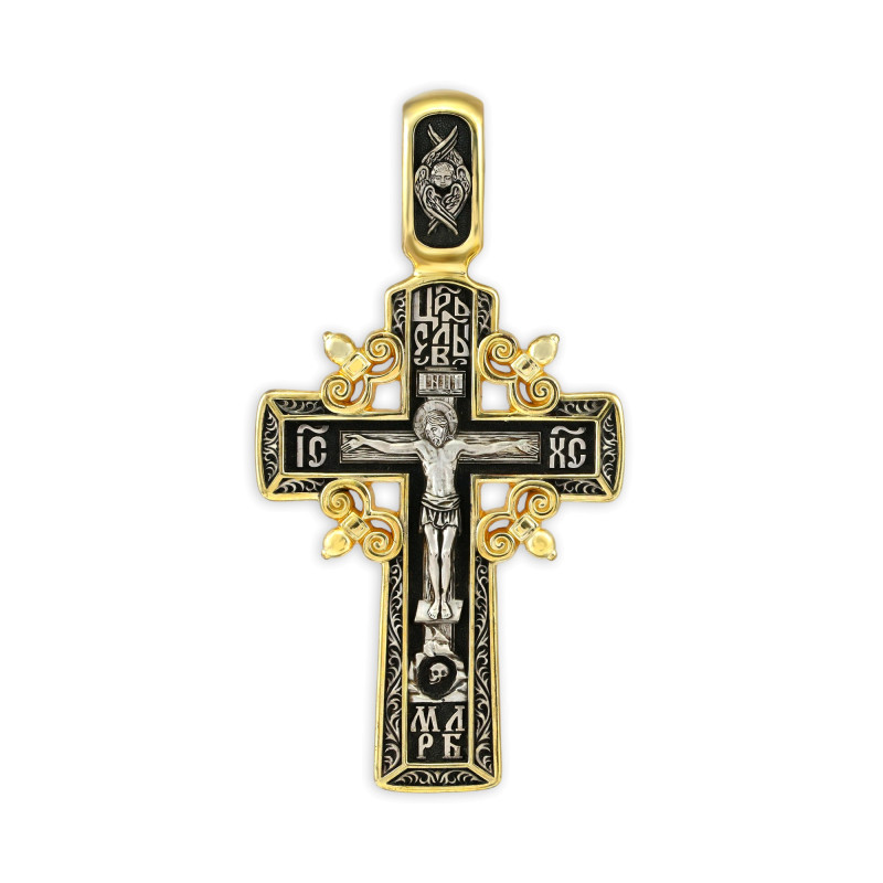 Серебряный крест с позолотой