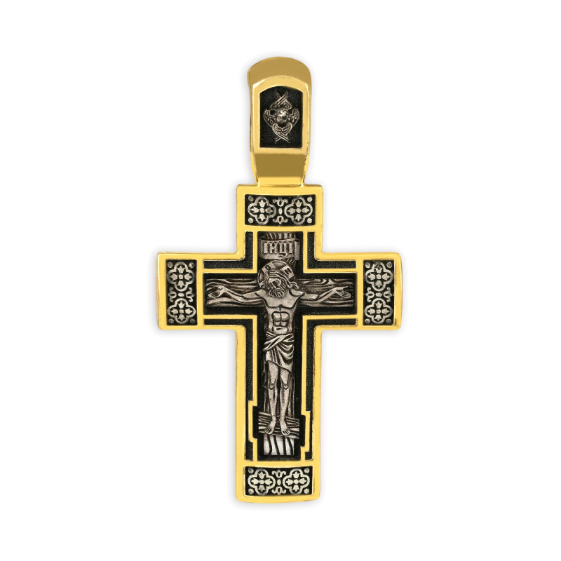 Крест из серебра с позолотой