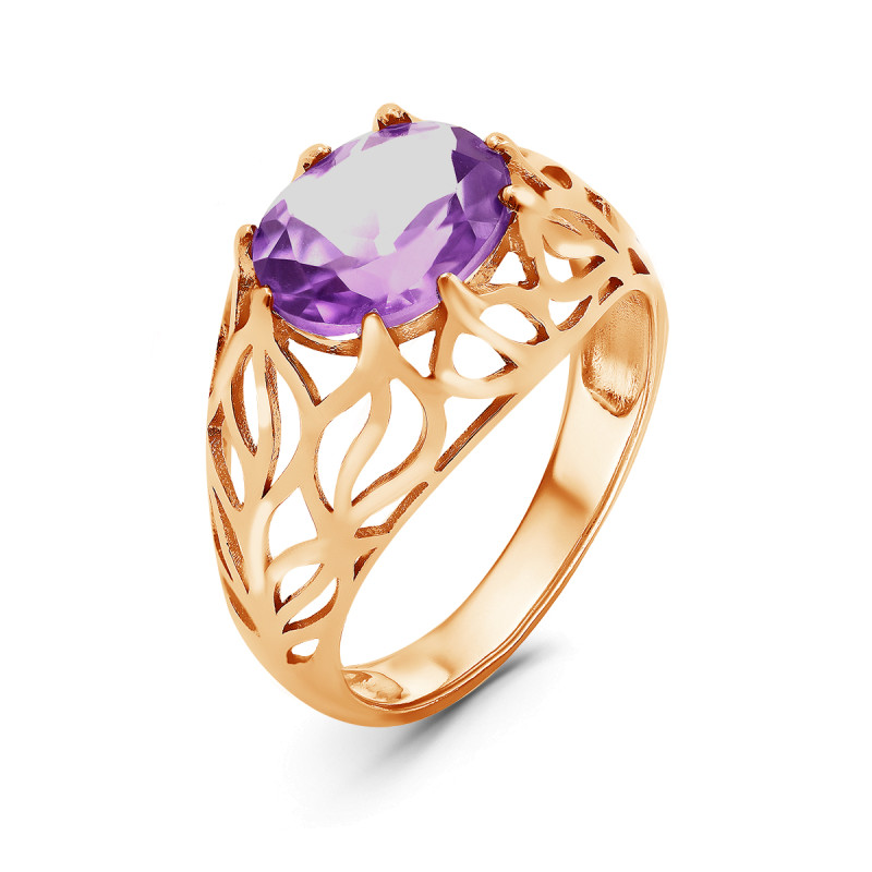 Кольцо с аметистом
