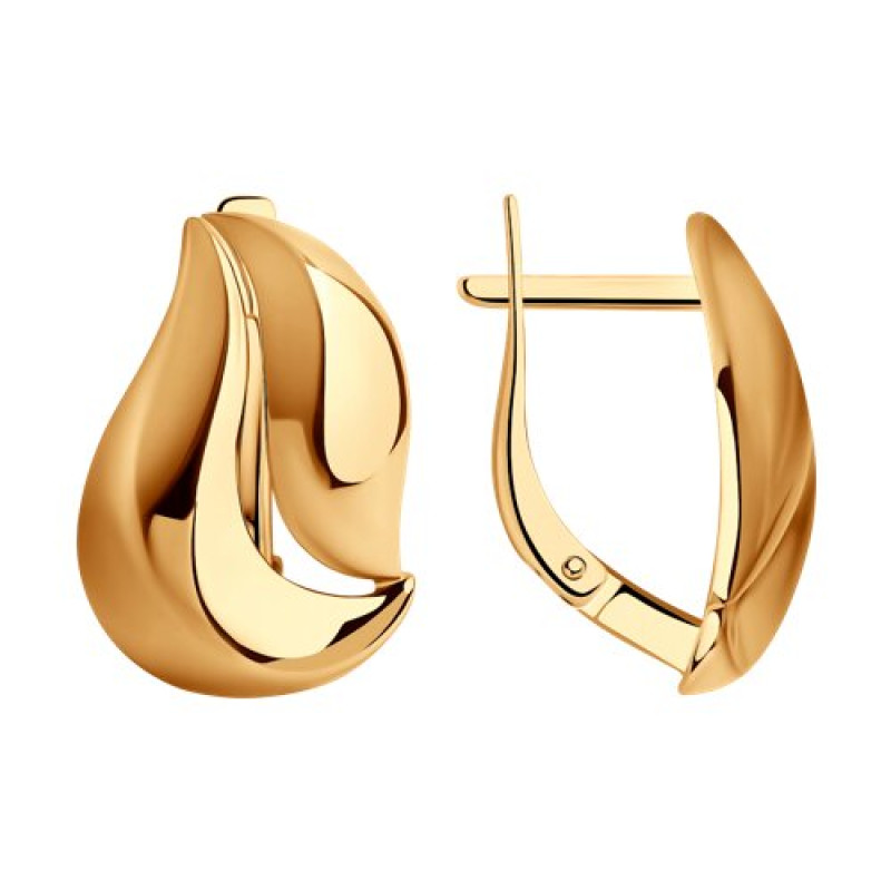 Серьги серебряные с позолотой