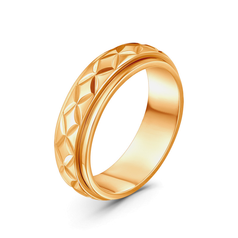 Кольцо позолоченное