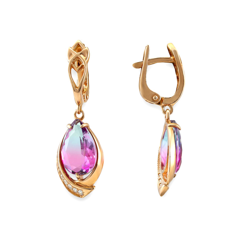 Серьги из серебра с турмалином