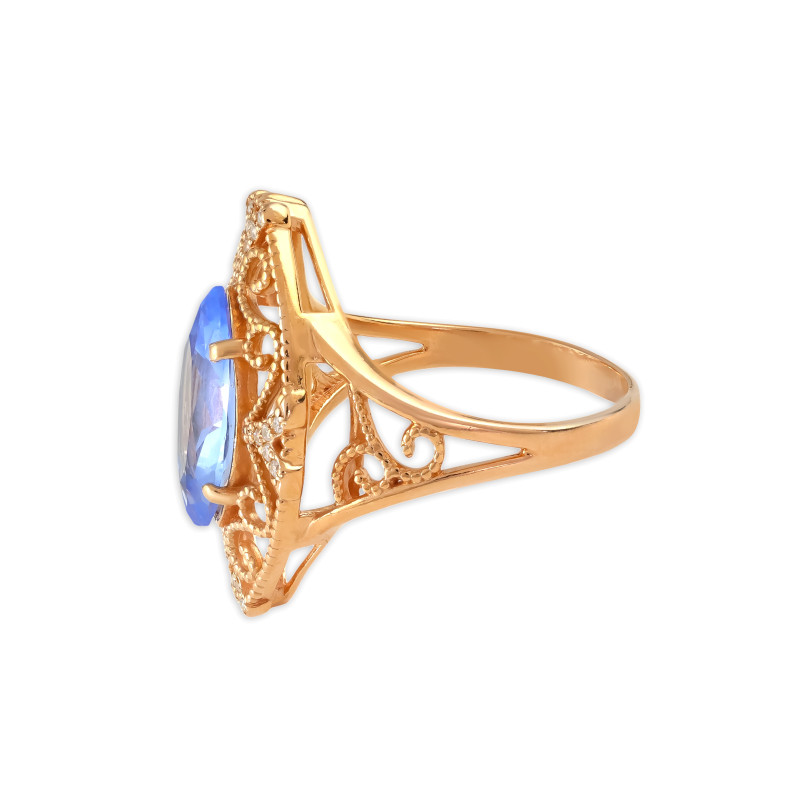 Кольцо из серебра с алпанитом