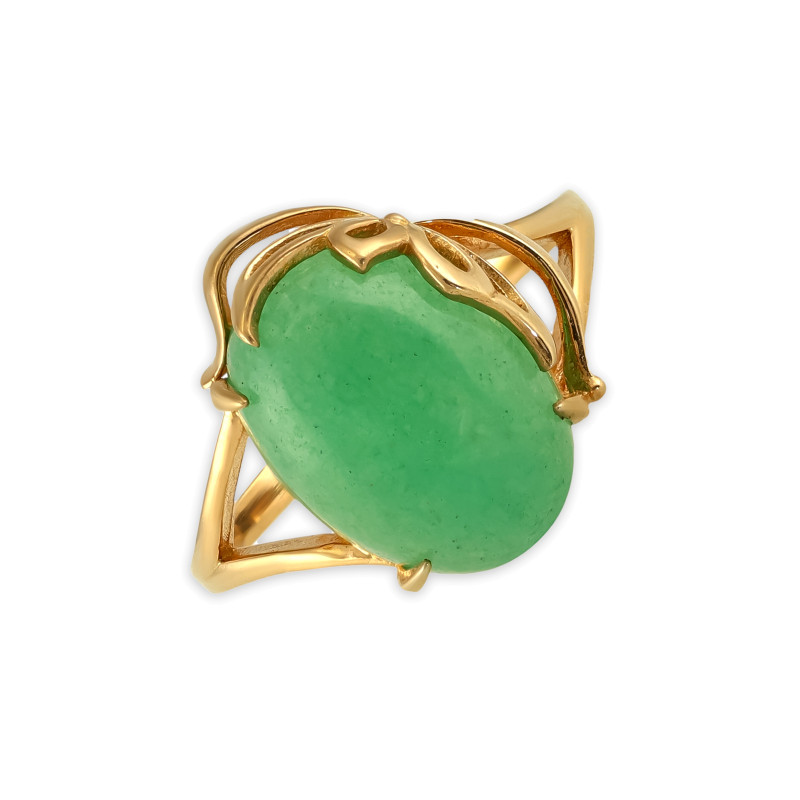 Серебряное кольцо с нефритом