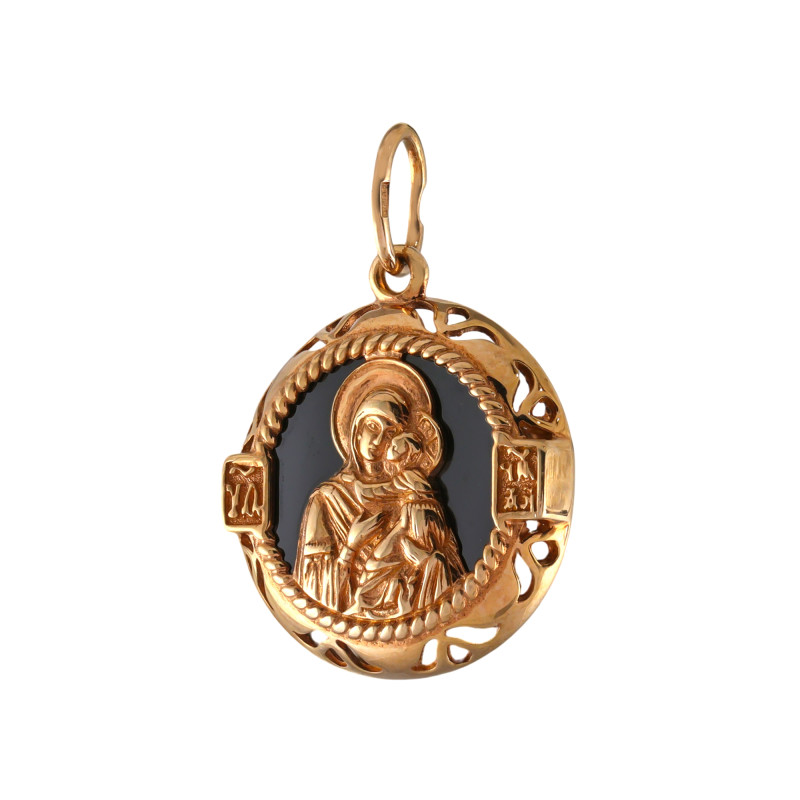 Серебряная подвеска-образок "Владимирская икона Божей матери"