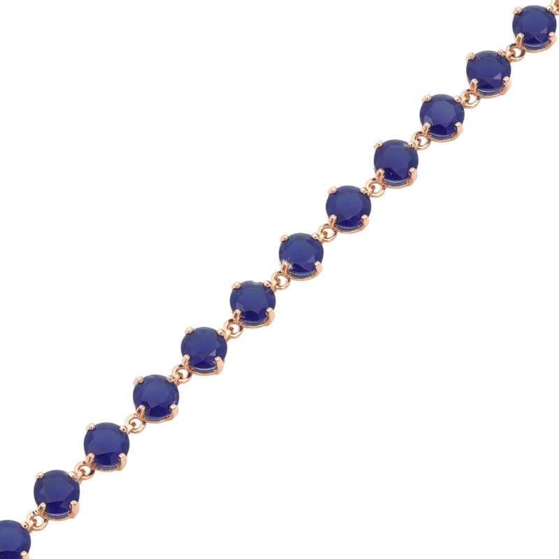 Браслет с синими кристаллами