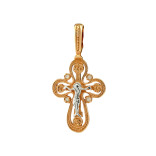 Позолоченный крест с бриллиантами