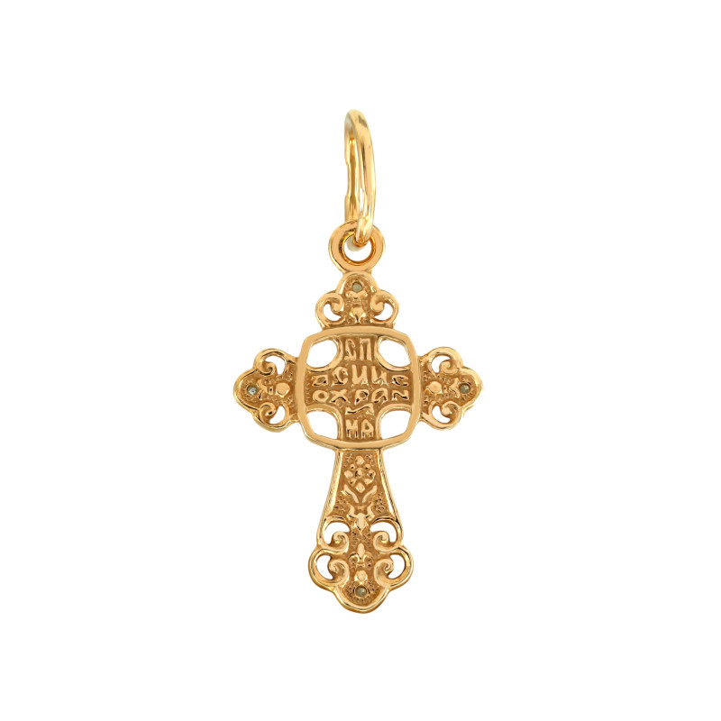 Серебряный крест с бриллиантами