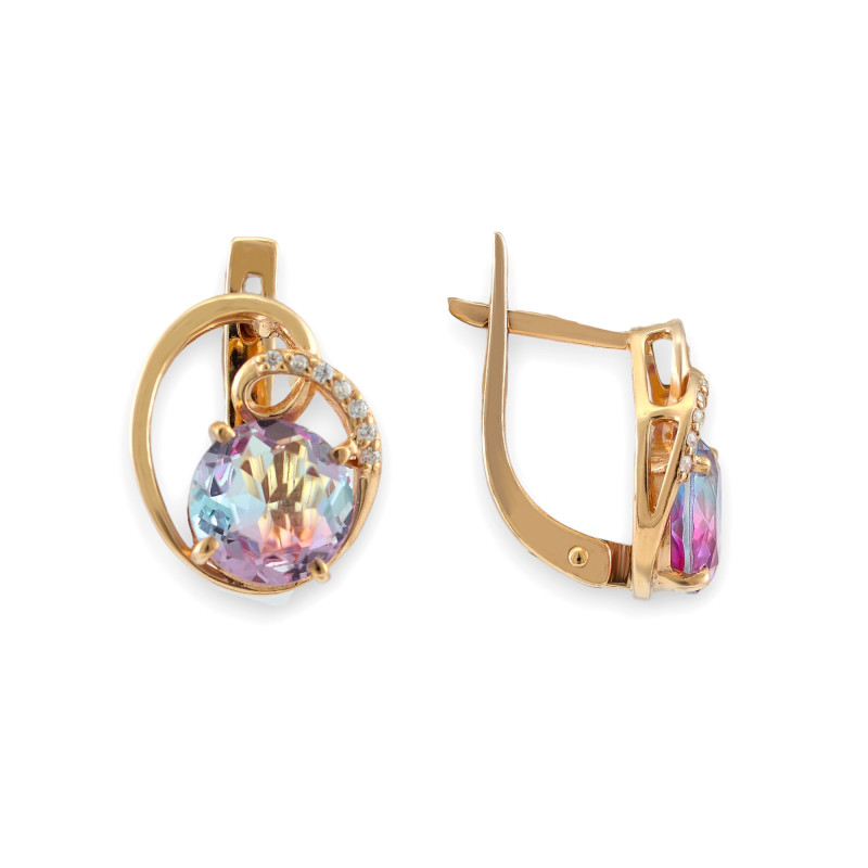 Серебряные серьги с турмалинами