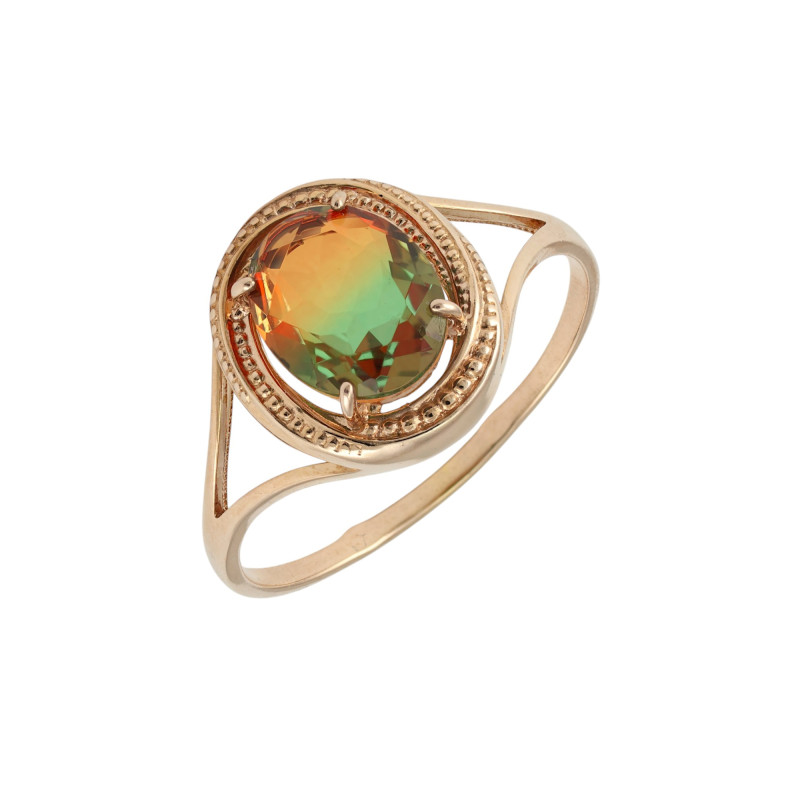 Кольцо из серебра с турмалином