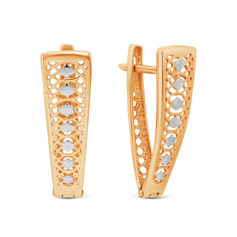 Серьги позолоченные