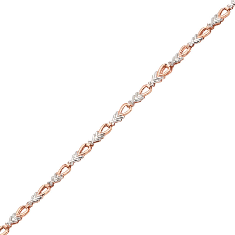 Серебряный браслет с позолотой