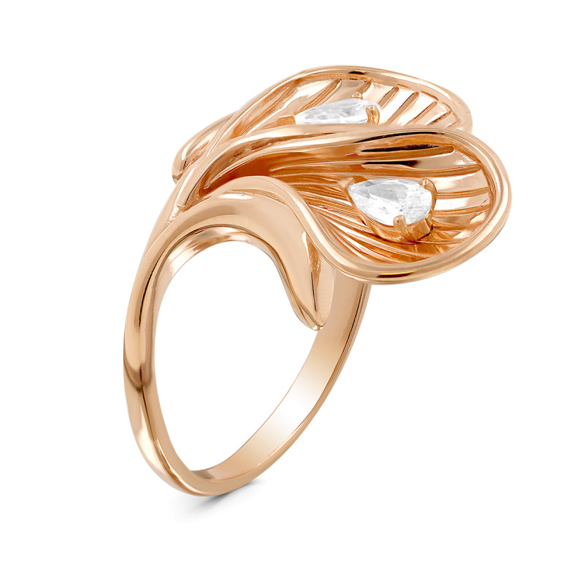 Кольцо с фианитами