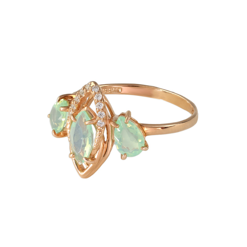 Серебряное кольцо с ониксом и фианитами