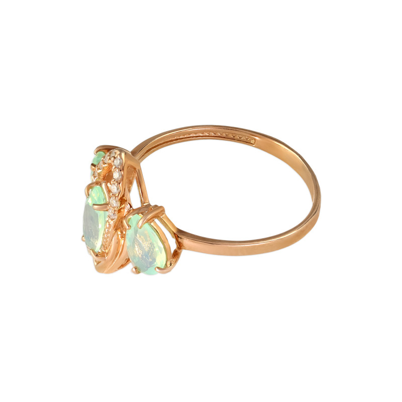 Серебряное кольцо с ониксом и фианитами