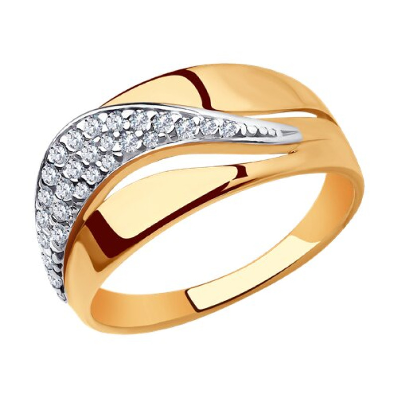 Кольцо с фианитами