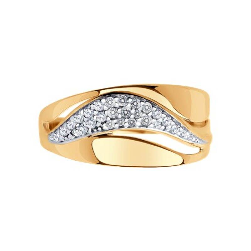 Кольцо с фианитами