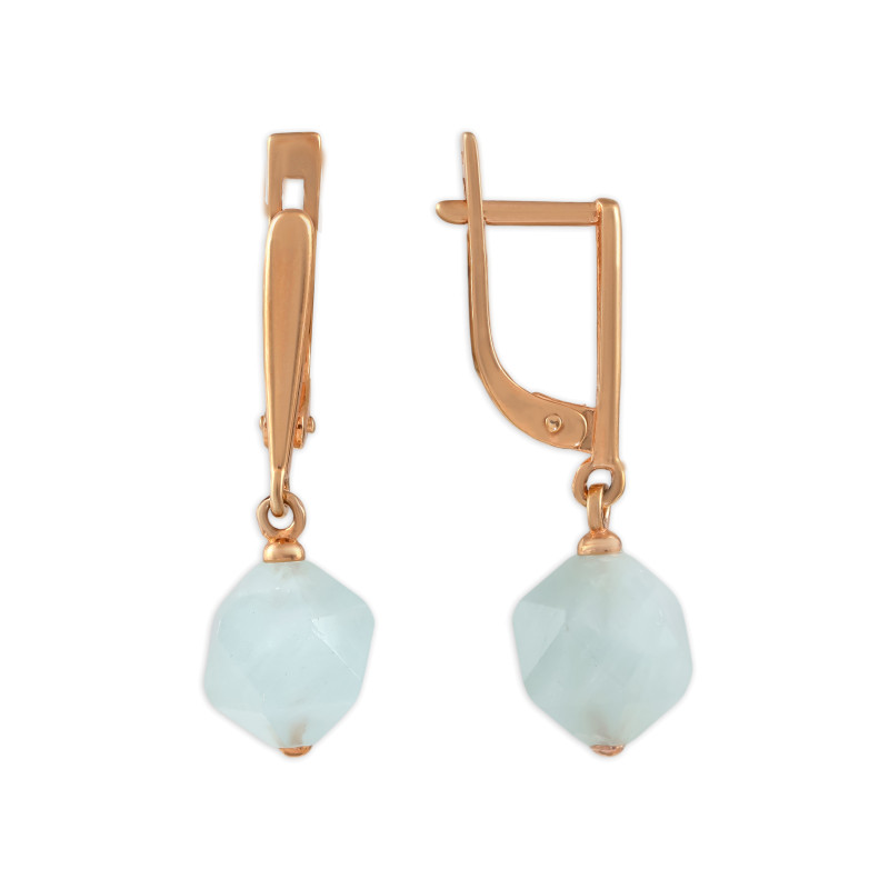 Серебряные серьги с аквамарином