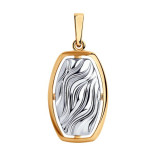 Подвеска серебряная с позолотой