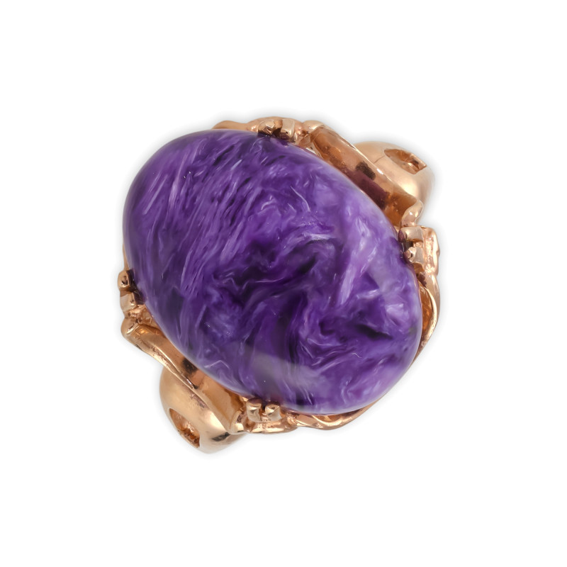 Серебряное кольцо с чароитом