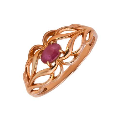 Кольцо из серебра с рубином