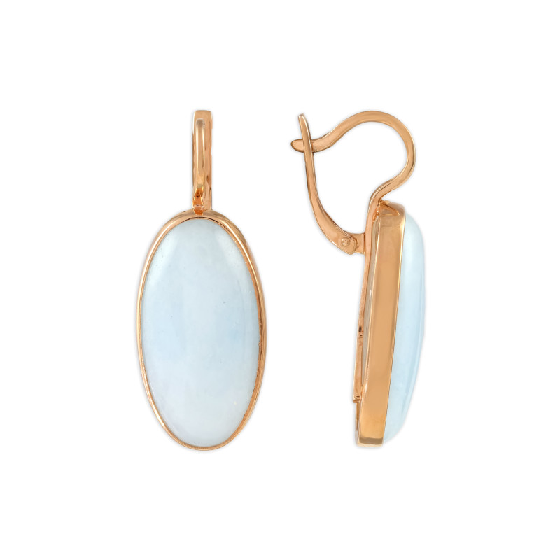 Серебряные серьги с аквамарином