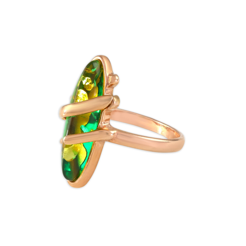 Кольцо из серебра с янтарём