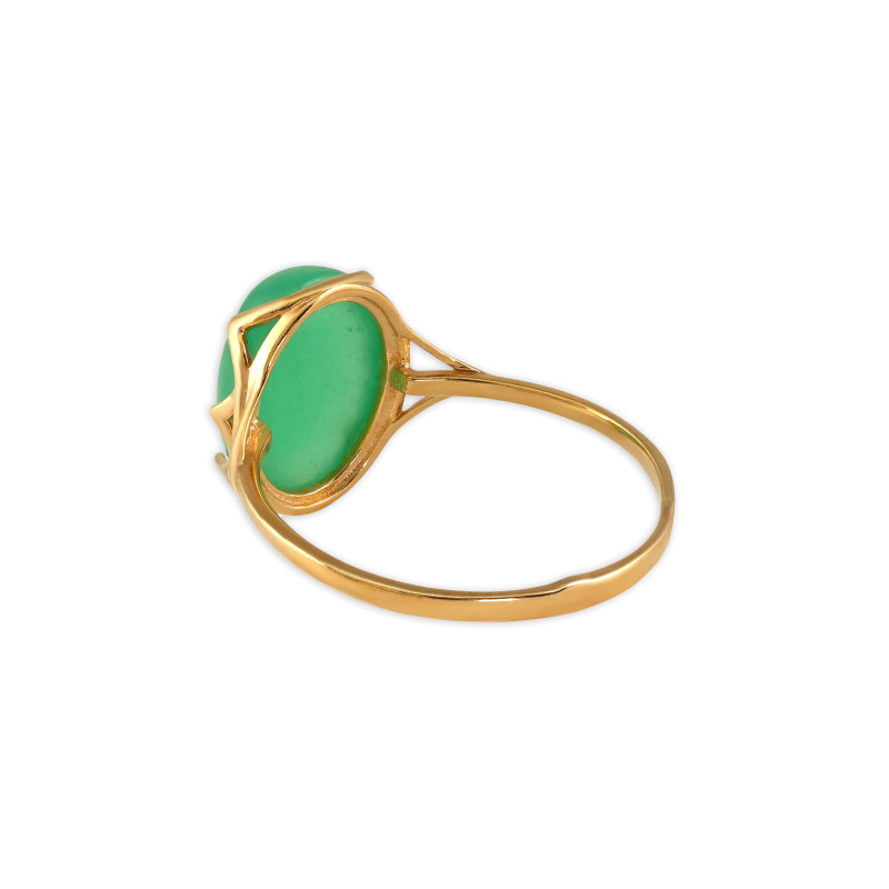 Кольцо серебряное с натуральным нефритом