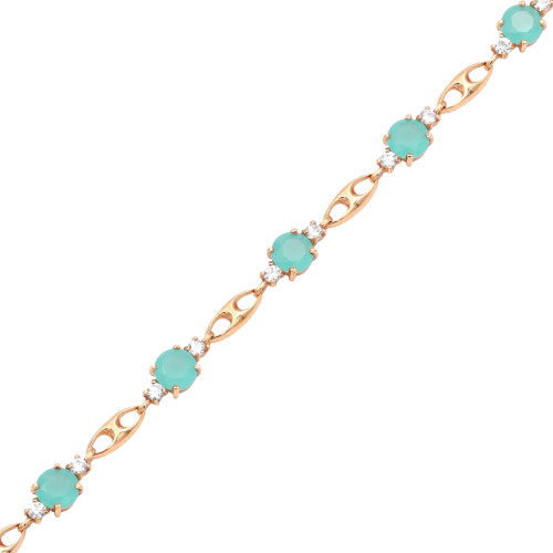 Браслет с ситаллами и кубическим цирконием