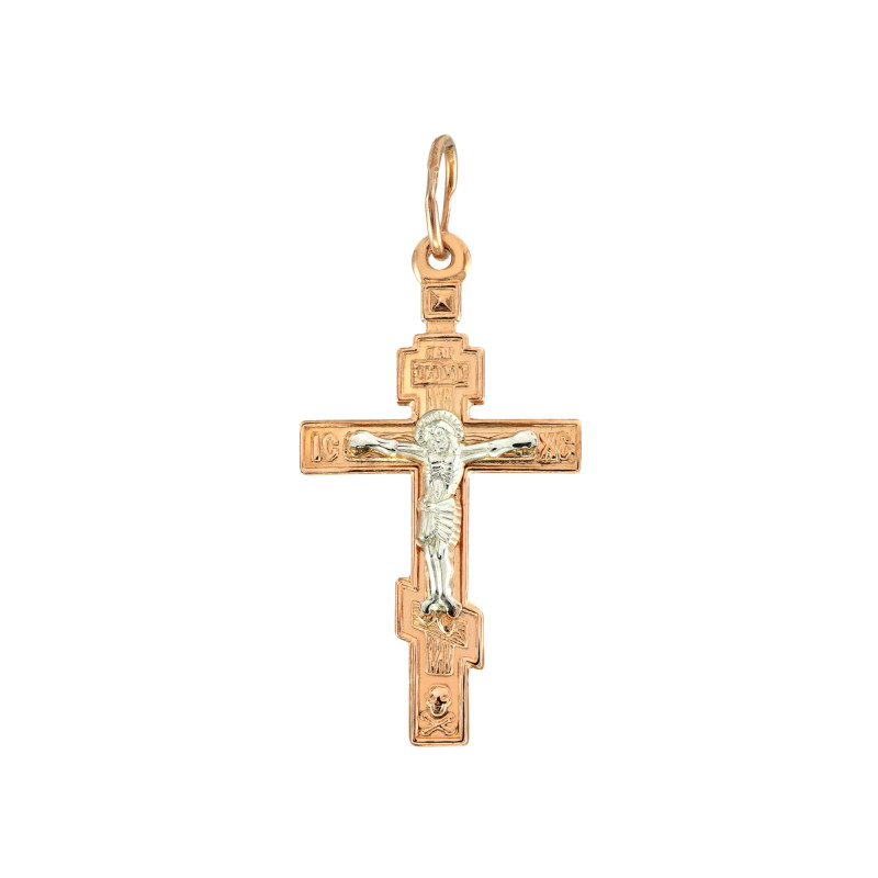 Серебряный крестик с золочением