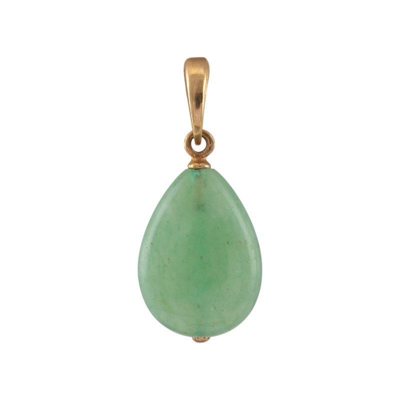 Подвеска из серебра с натуральным нефритом