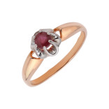 Серебряное кольцо с рубином