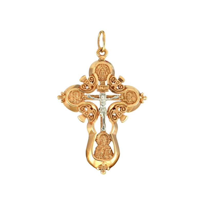 Позолоченный крестик из серебра 