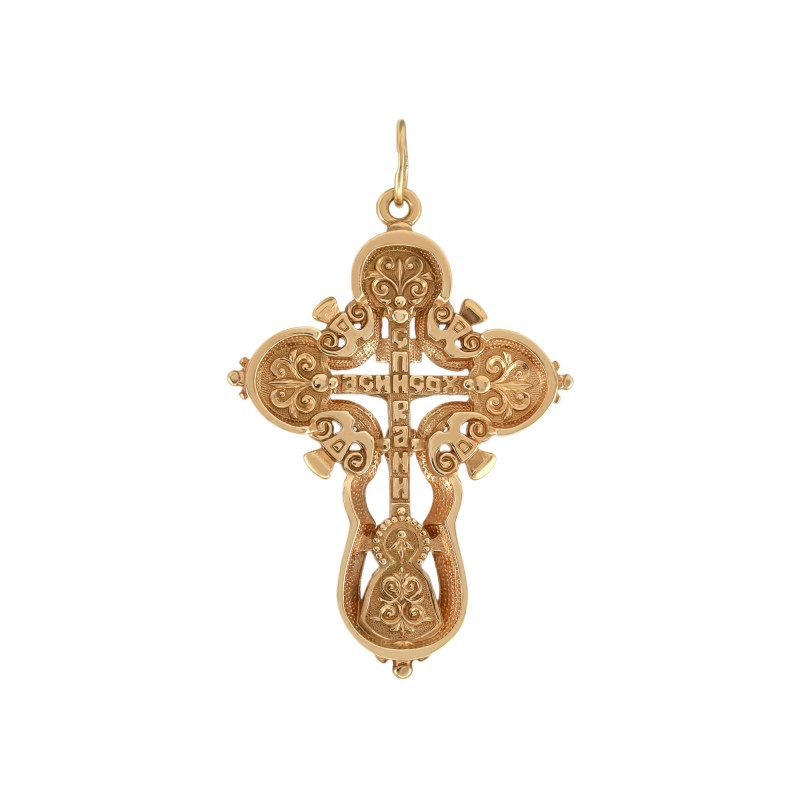 Позолоченный крестик из серебра 