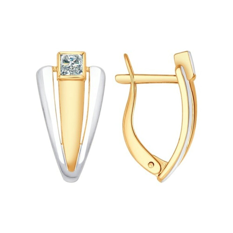 Серебряные серьги с фианитами