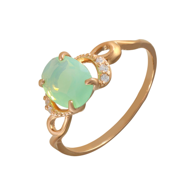 Кольцо серебряное с ониксом и фианитами