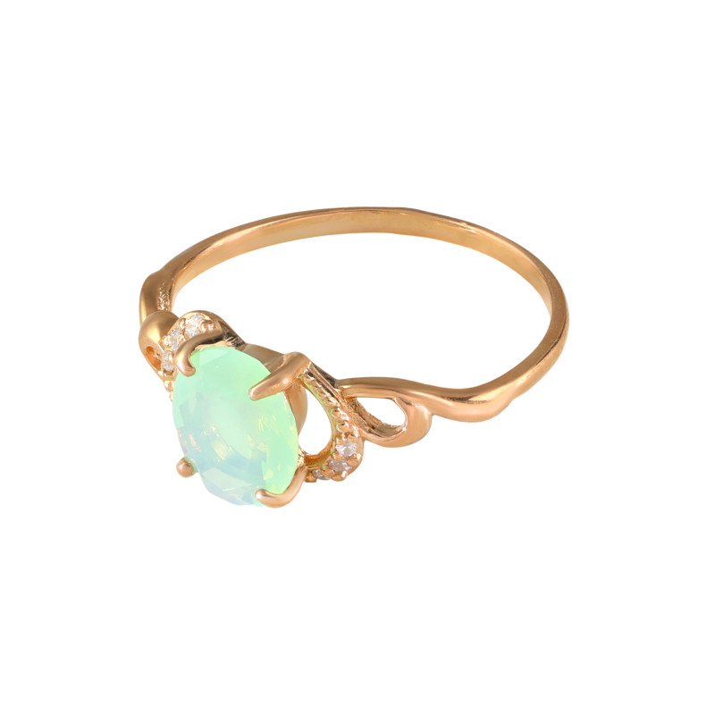 Кольцо серебряное с ониксом и фианитами