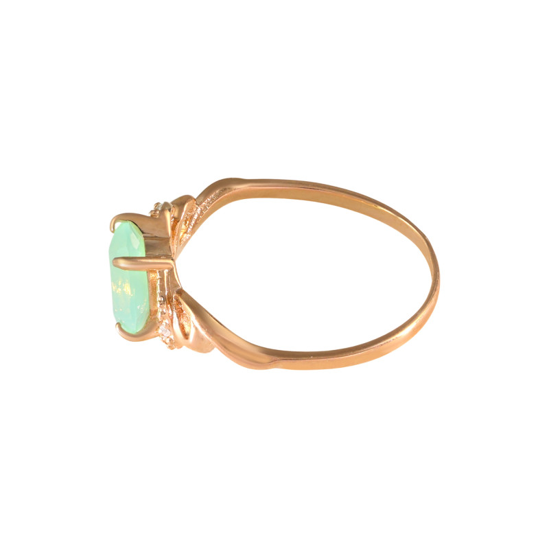 Кольцо серебряное с ониксом и фианитами