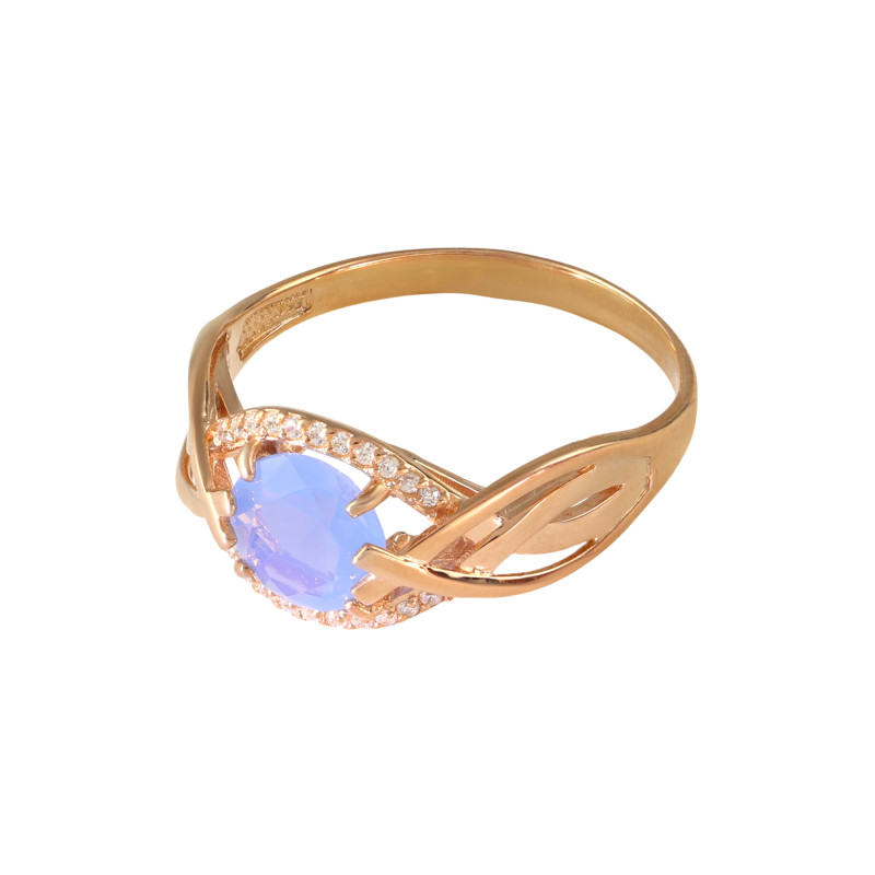 Серебряное кольцо с ониксом и фианитами