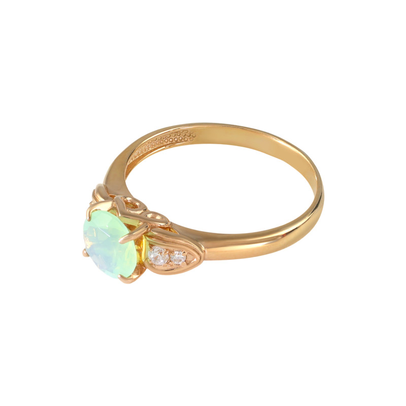 Серебряное кольцо с ониксом и фианитами