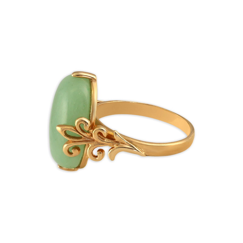 Серебряное кольцо с нефритом