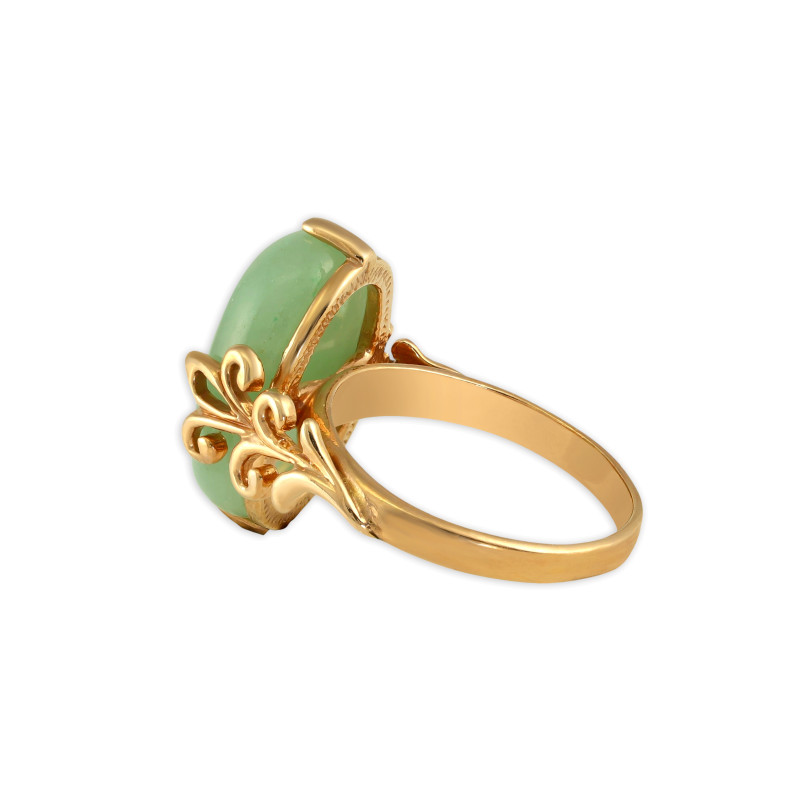 Серебряное кольцо с нефритом