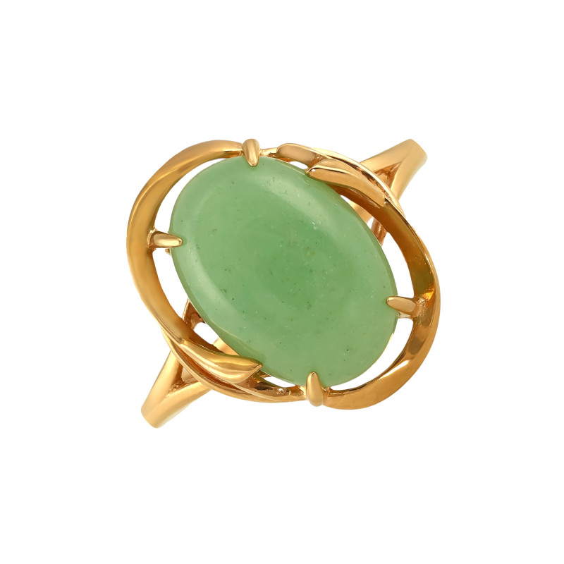 Серебряное кольцо с натуральным нефритом