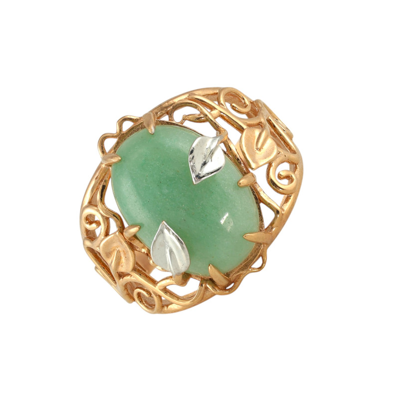 Кольцо из серебра с нефритом