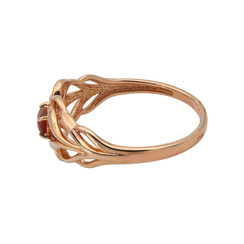 Серебряное кольцо с опалом и позолотой