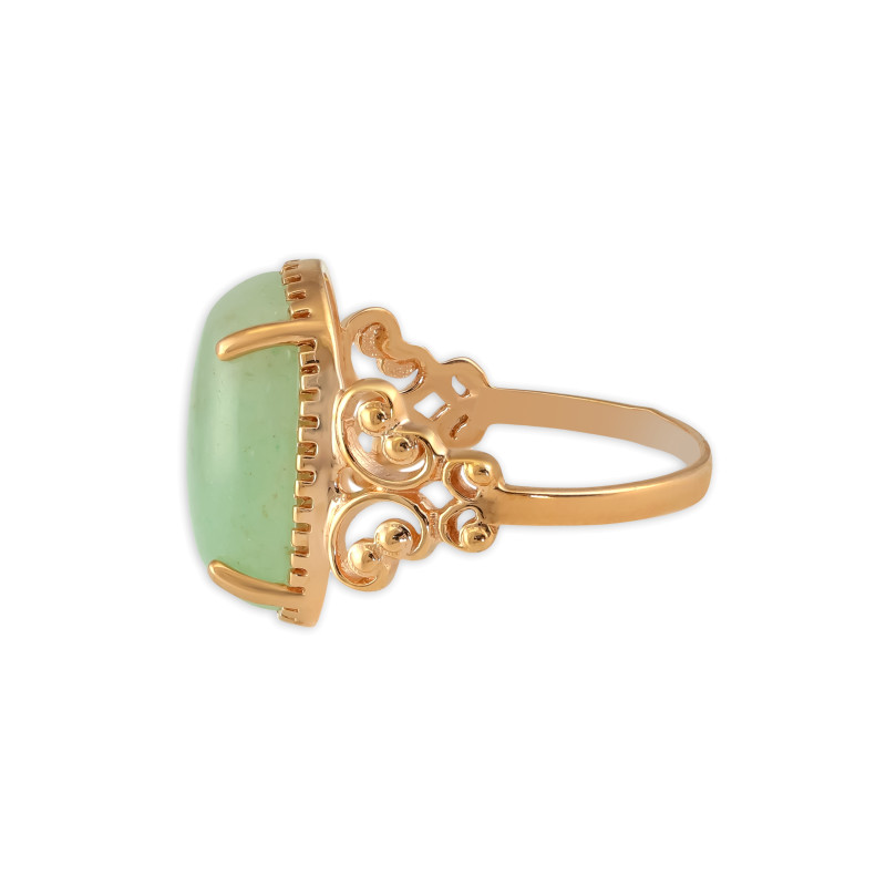 Серебряное кольцо с натуральным нефритом