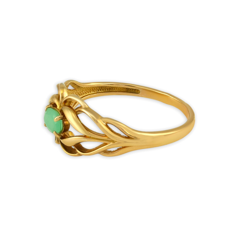 Кольцо серебряное с изумрудом