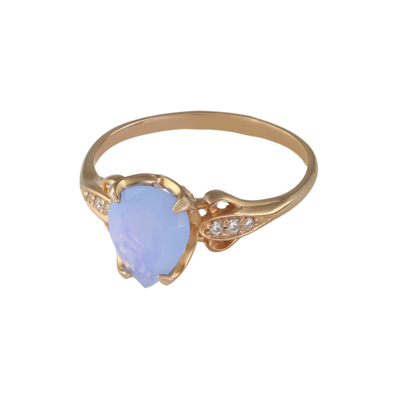 Серебряное кольцо с ониксом и фианитами