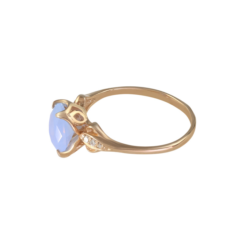 Серебряное кольцо с ониксом и фианитами