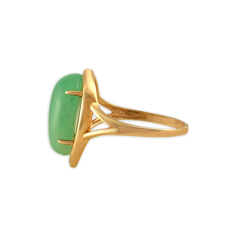 Серебряное кольцо с натуральным нефритом